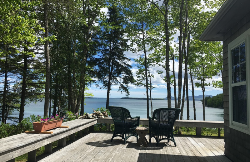 Rental deck at Vacation Cottages.