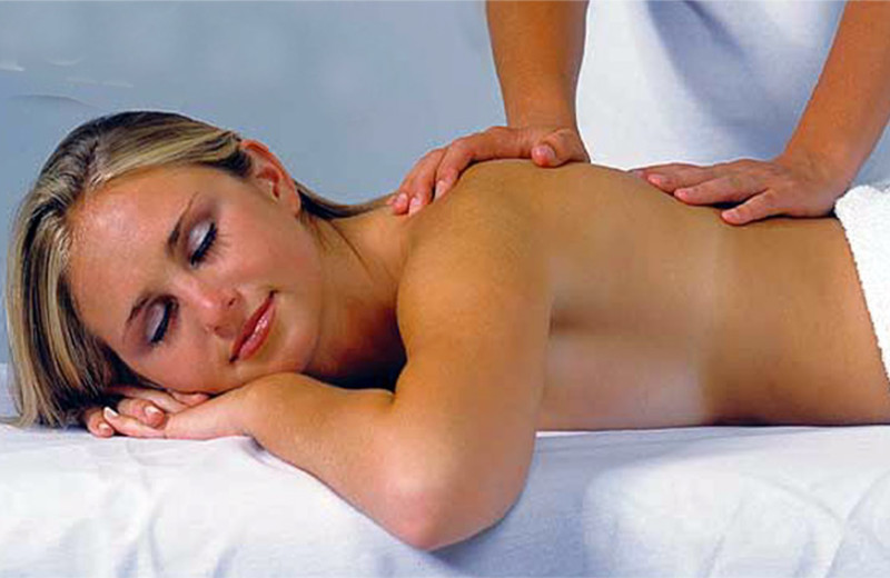 Back massage at Desert Hot Springs Spa Hotel.