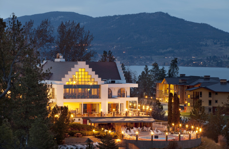 Exterior night view of Lake Okanagan Resort