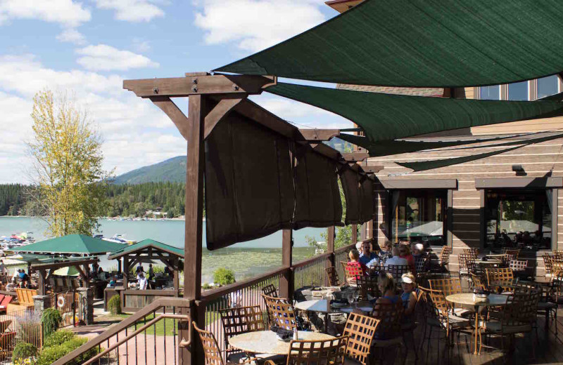 Patio at The Lodge at Whitefish Lake.