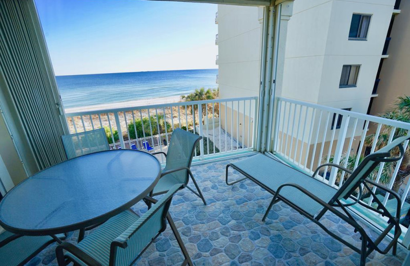 Rental balcony at Beachball Properties.