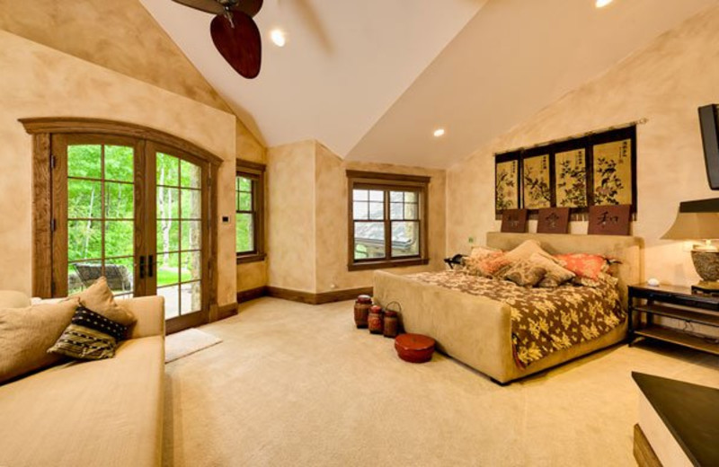 Rental Home Bedroom at Triumph Mountain Properties