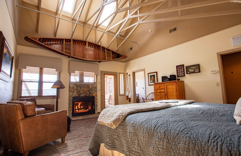 Guest room at Snowbird Mountain Lodge.