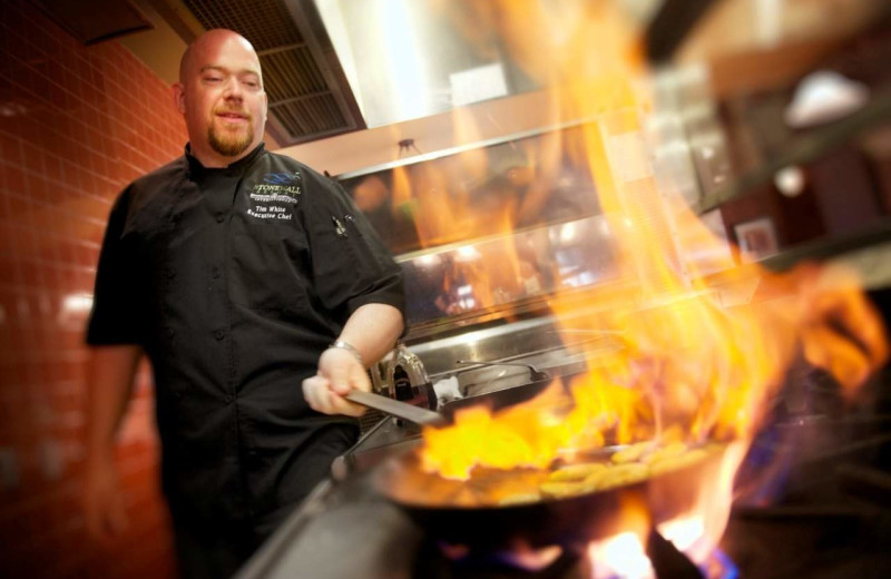 Chef prepared meal at Stonewall Resort.