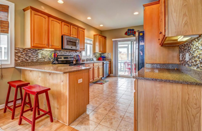 Rental kitchen at Vacasa Ocean City.