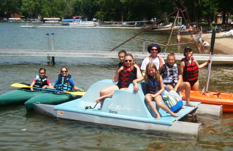 Water activities at Dickerson's Lake Florida Resort.