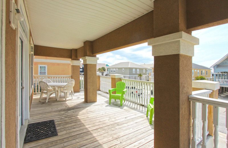 Rental deck at Reed Real Estate Vacation Rentals.