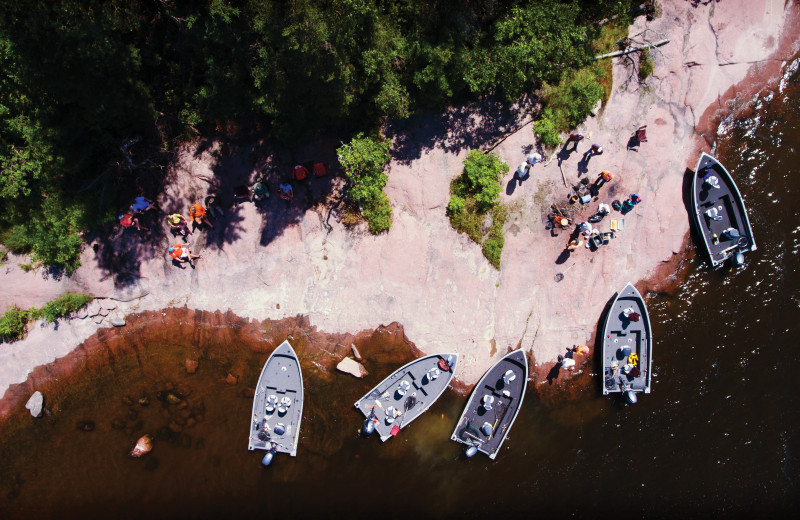 Aerial view of Tetu Island Lodge.