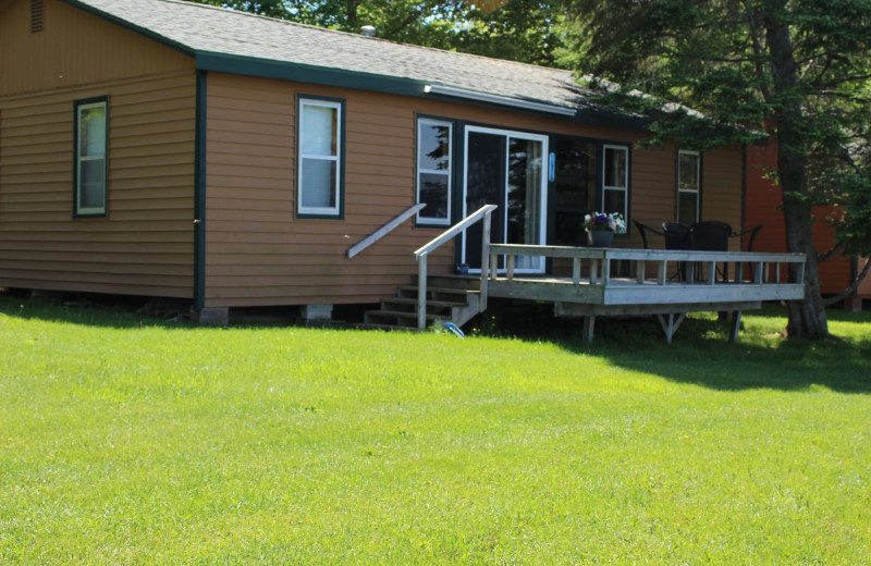 Cabin exterior at Timber Trails Resort.