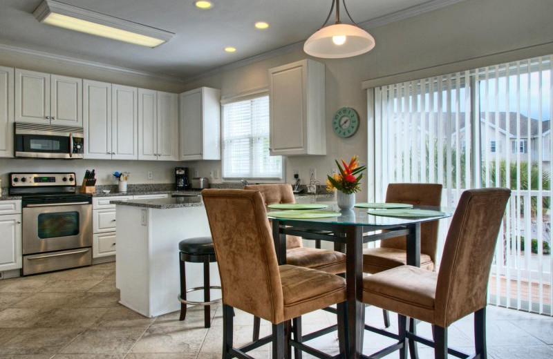 Rental kitchen at Grand Strand Vacations.