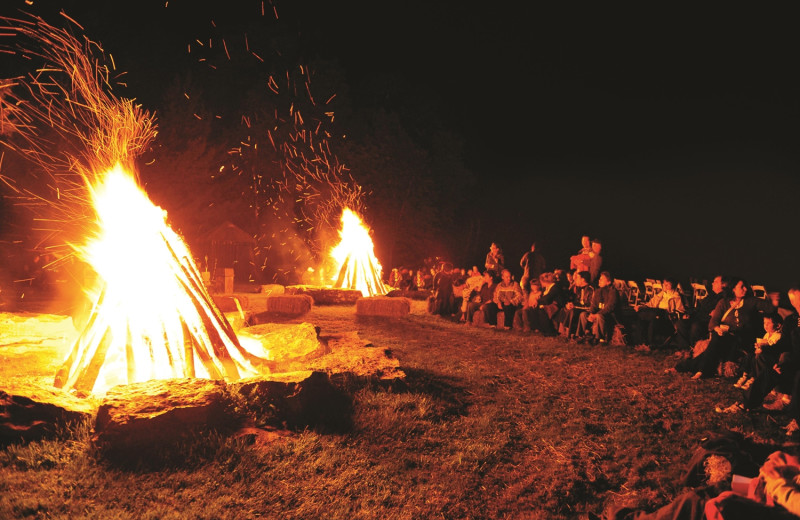 Bonfire at Fairmont Le Chateau Montebello.