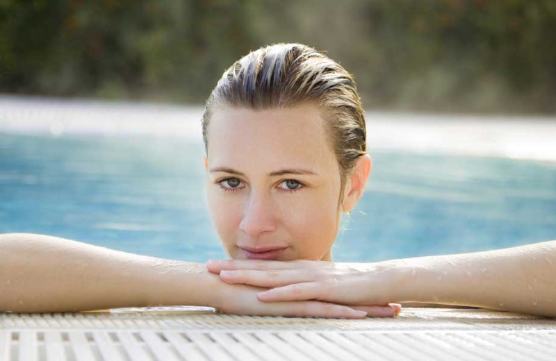 Relaxing by the pool at Blair House Inn.