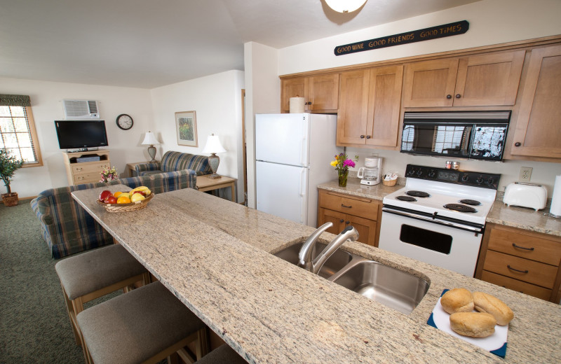 Guest kitchen at Bay Shore Inn.