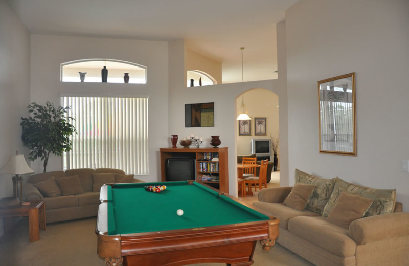 Rental living room at Sunkiss Villas.