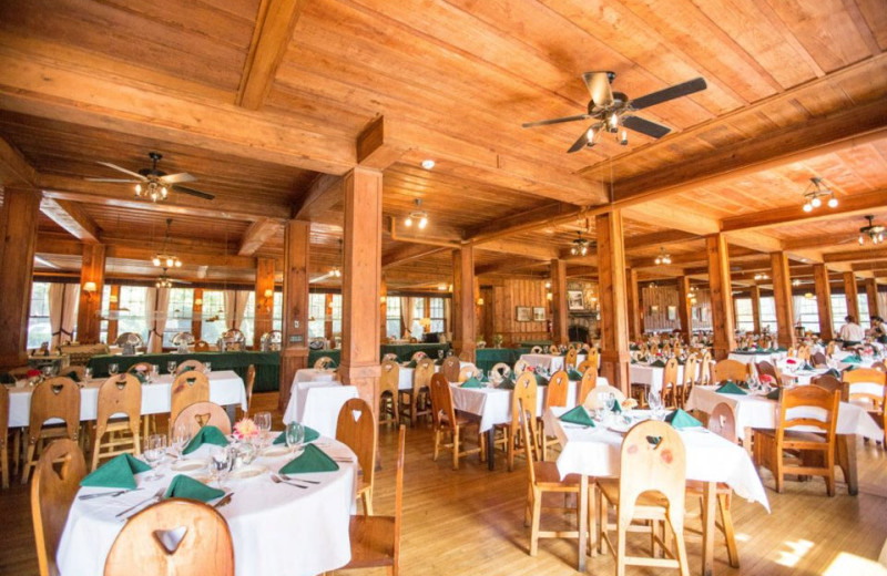 Dining tables at High Hampton Inn.