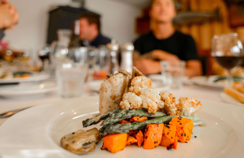 Dining at Nootka Wilderness Lodge.