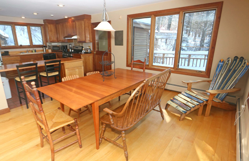 Rental kitchen at Stowe Country Homes.