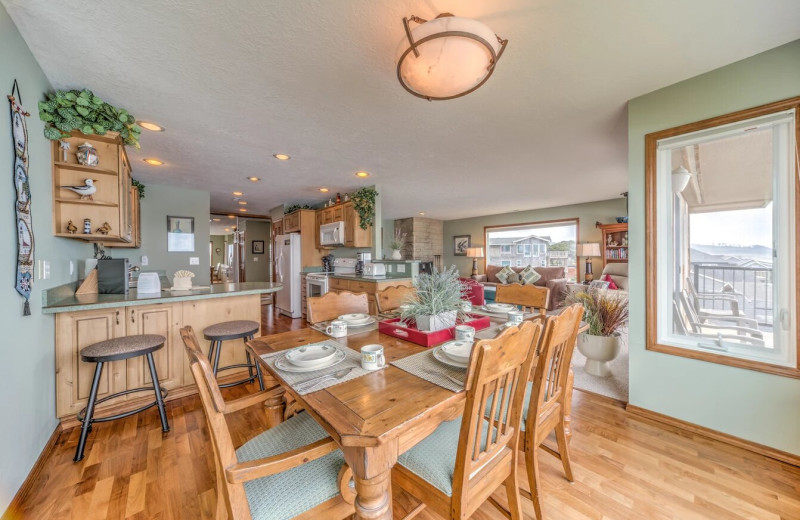 Rental kitchen at Cavalier Beachfront Condominiums.