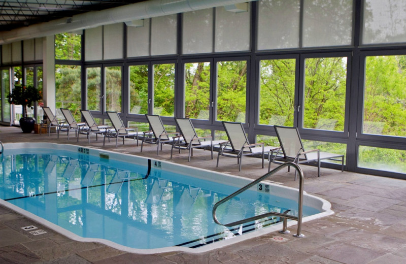 Indoor swimming pool at Buttermilk Falls Inn & Spa.