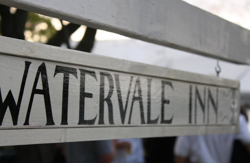 Welcome sign at Watervale Inn.