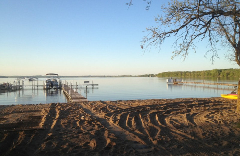 The lake at Whispering Pines Resort.