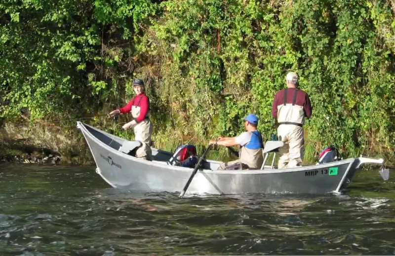 Fishing at Morrison's Rogue River Lodge.