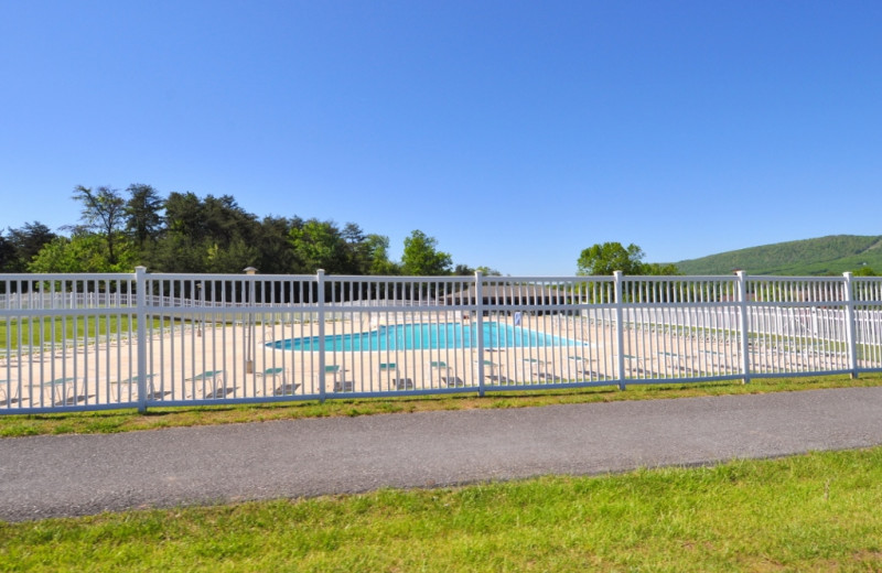 Community pool at Berkeley Springs Cottage Rentals.