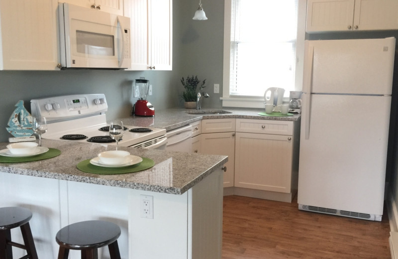 Cottage kitchen at Sandbanks Summer Village Cottage Resort.