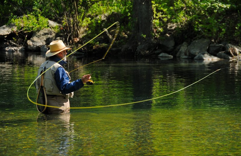 Fishing at Mountain Rest Cabins and Campground.