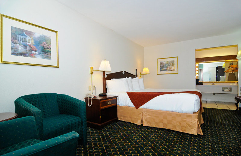 Guest room at Green Tree Inn.