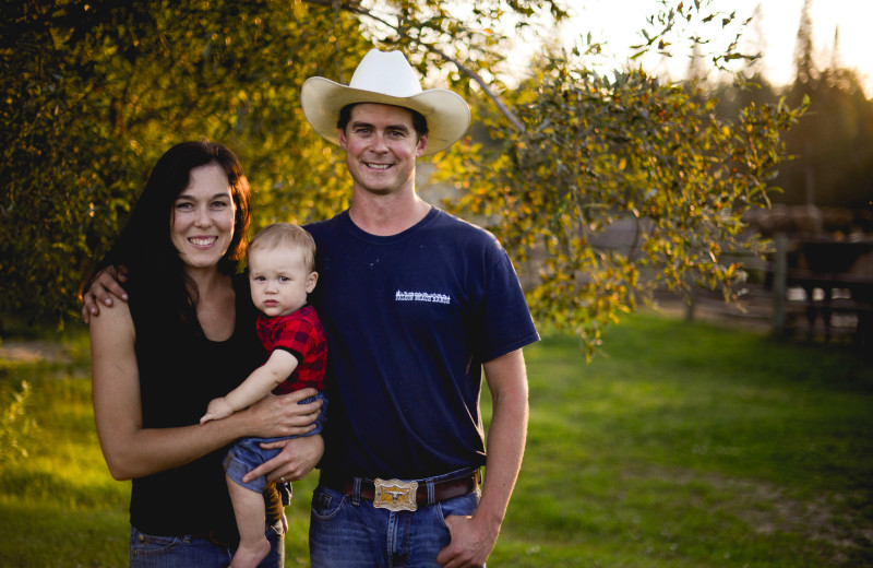 Family at Falcon Beach Ranch.