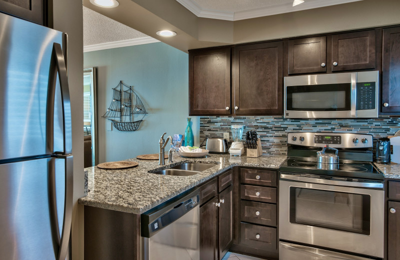 Guest kitchen at The Islander in Destin.