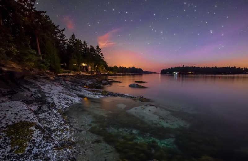 Sunset at Galiano Oceanfront Inn and Spa.