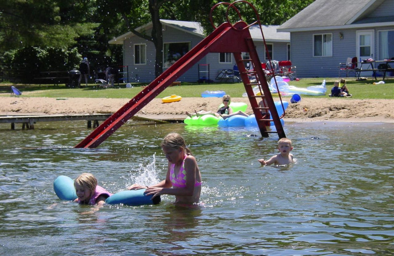 Beach at Auger's Pine View Resort.