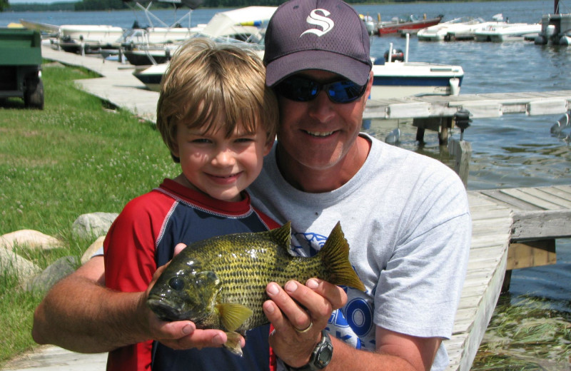 Fishing at Hiawatha Beach Resort.