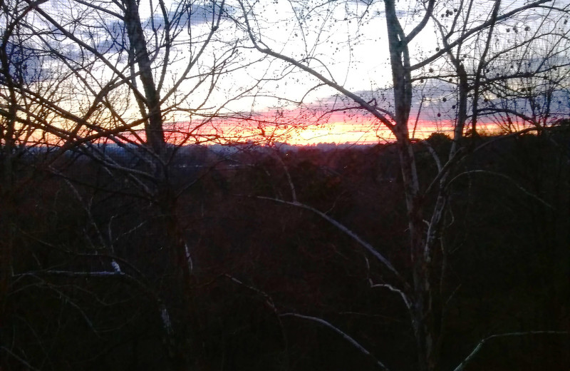 Sunset at The Lookout Lodge.