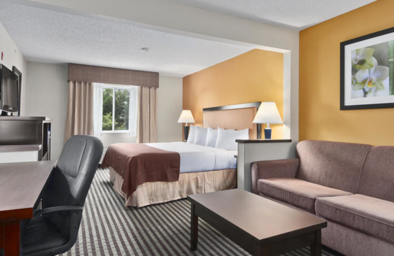 Guest room at Baymont Inn & Suites Dallas Love Field North.