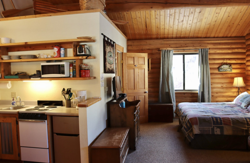 Cabin interior at Woods Landing.
