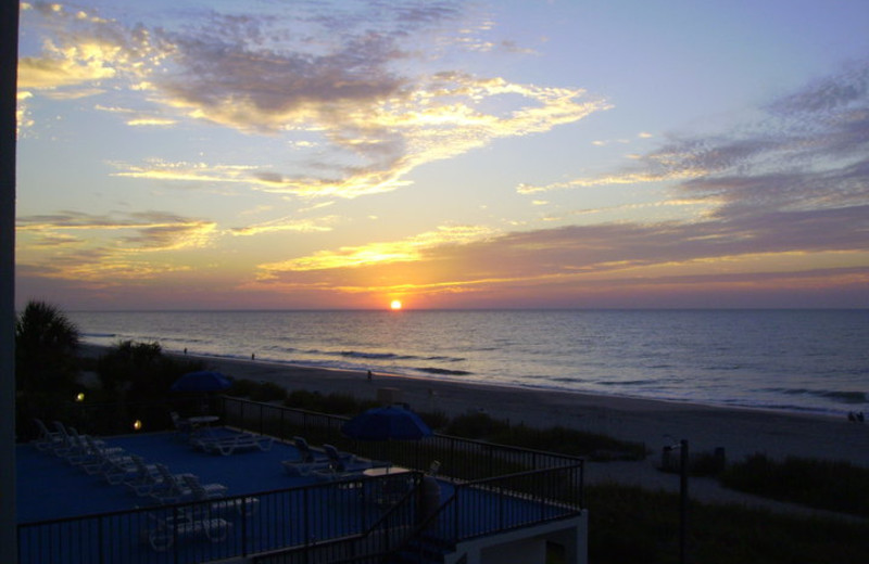 Sun Set Over Ocean at Holiday Sands Resort