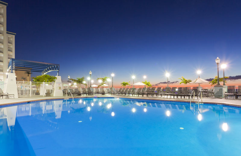 Outdoor pool at Holiday Inn Suites Ocean City.