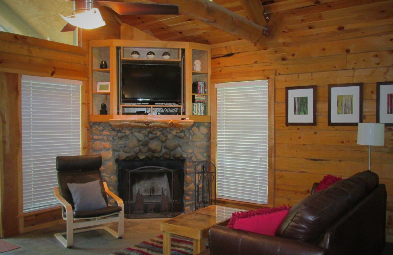 Cabin interior at Hochatown Junction Resort.