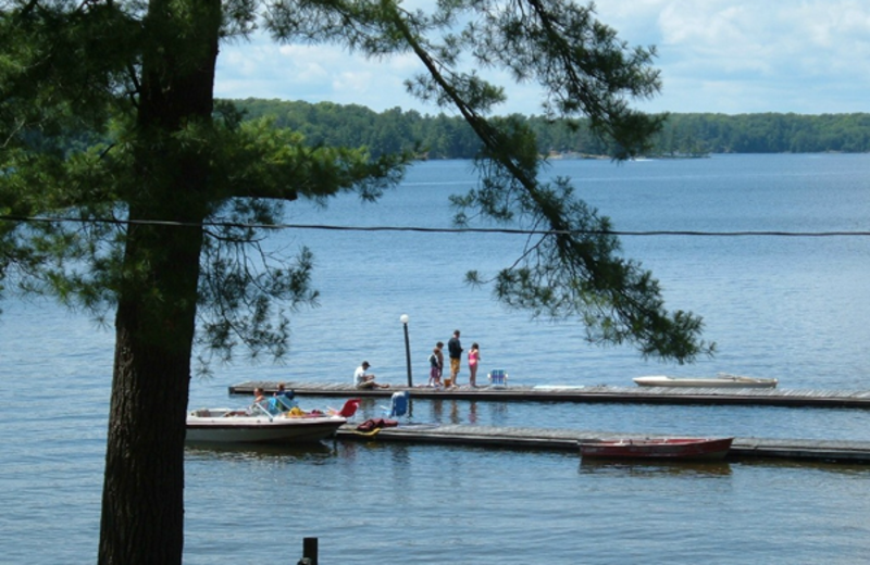 Fishing pier at Paquana Cottage Resort.