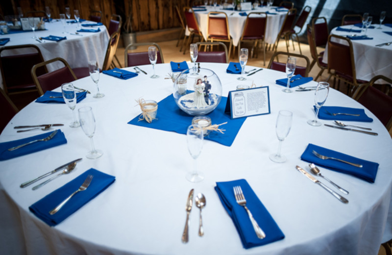 Wedding reception in the dining hall at Common Ground Center.