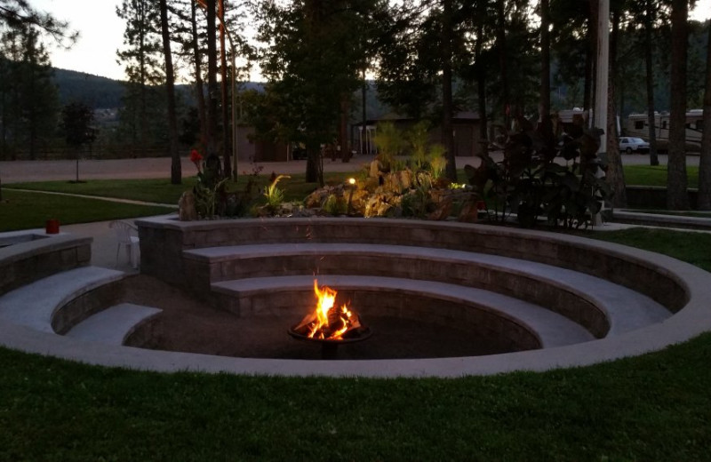 Fire pit at Powers Creek Retreat.