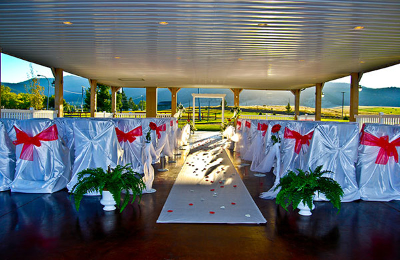 Outdoor Wedding Pavilion at Fairmont Hot Springs Resort.