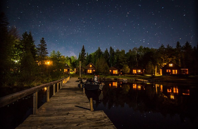 Night view at Wilderness Bay Lodge and Resort.