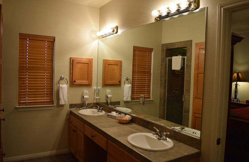 Guest bathroom at Flying L Hill Country Resort & Conference Center.