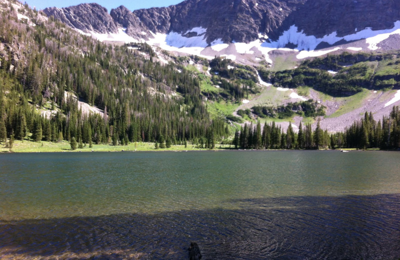 Lake view at Sweet Grass Ranch.