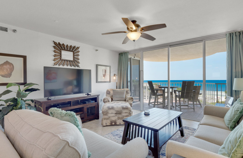 Guest living room at Hidden Dunes Beach 