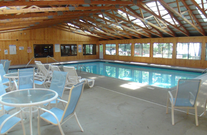 Indoor pool at Acorn Hill Resort.